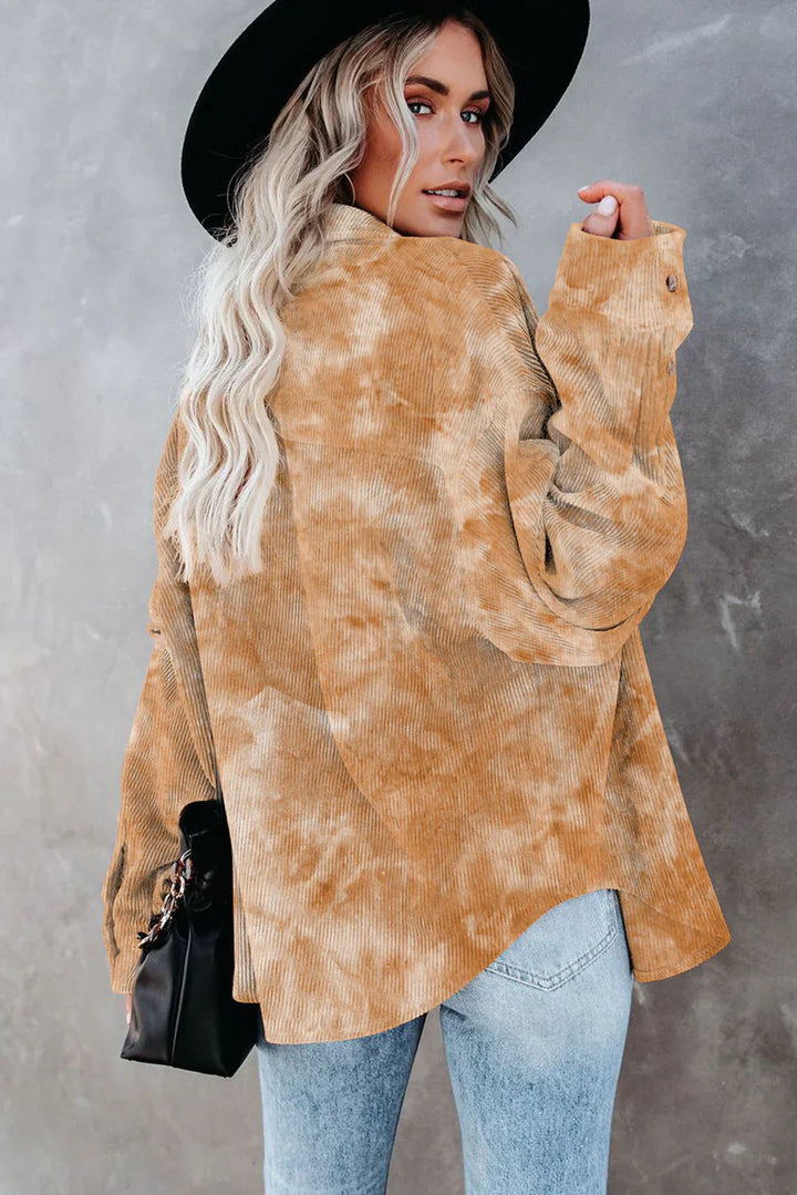 Lily batik corduroy overhemd voor dames - trendy en casual