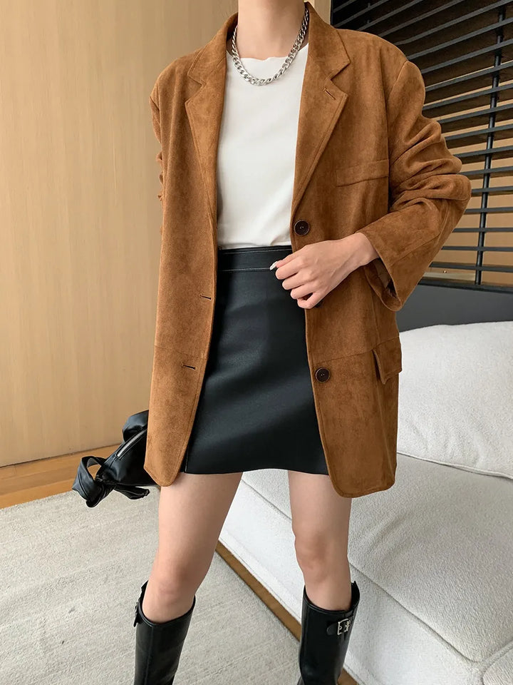 Premium losvallend colbert in vintage stijl - Yena