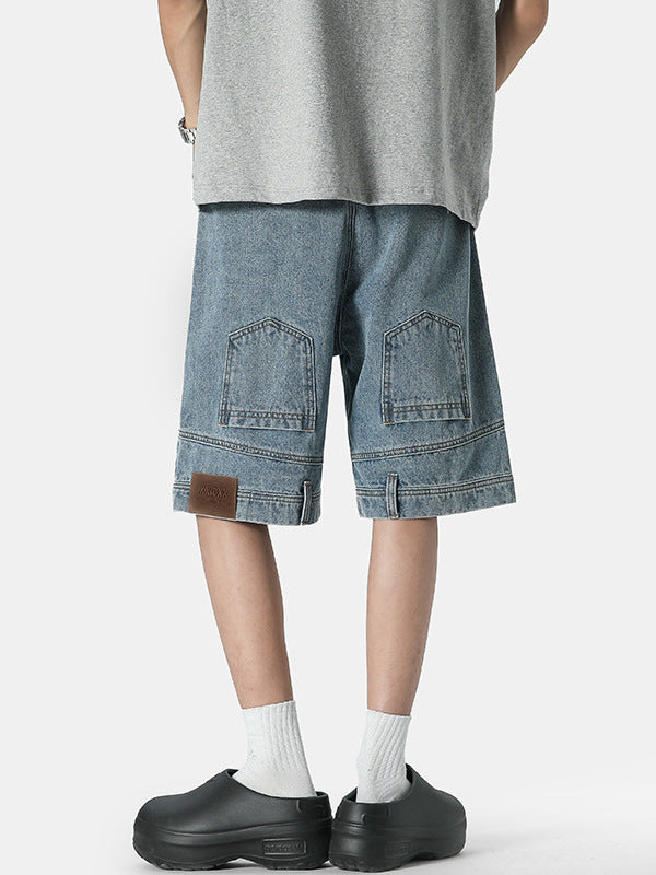 Losvallende denim bermuda voor heren - Hudson