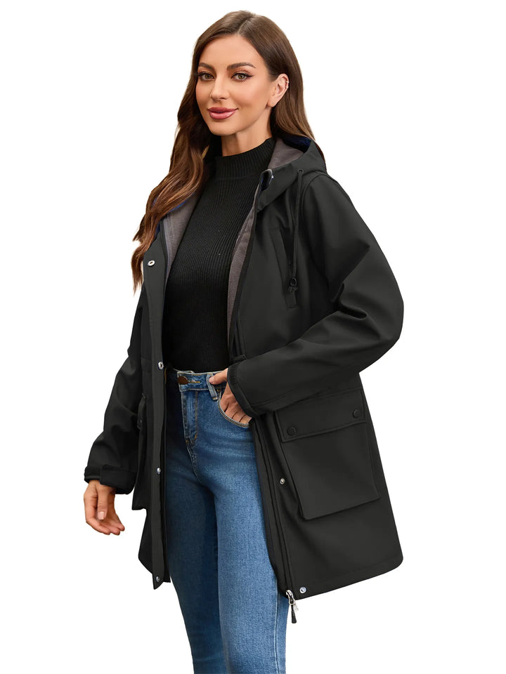 Waterdicht softshell damesjack met capuchon - Elina