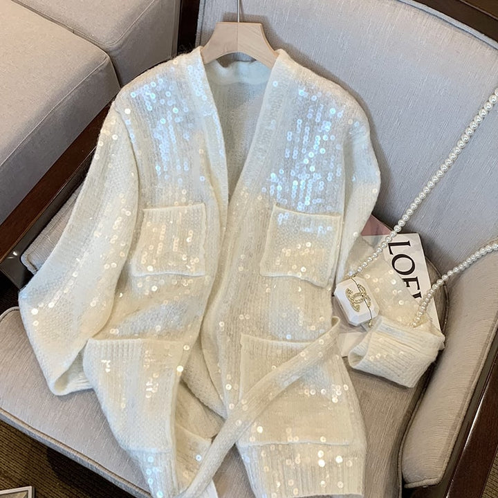 Cardigan met pailletteneffect voor dames - Leyla
