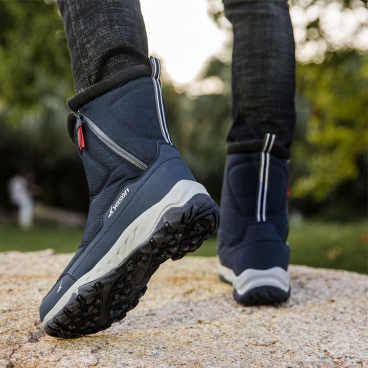 Waterdichte herenlaarzen met zijrits en antislipzool - Rayan