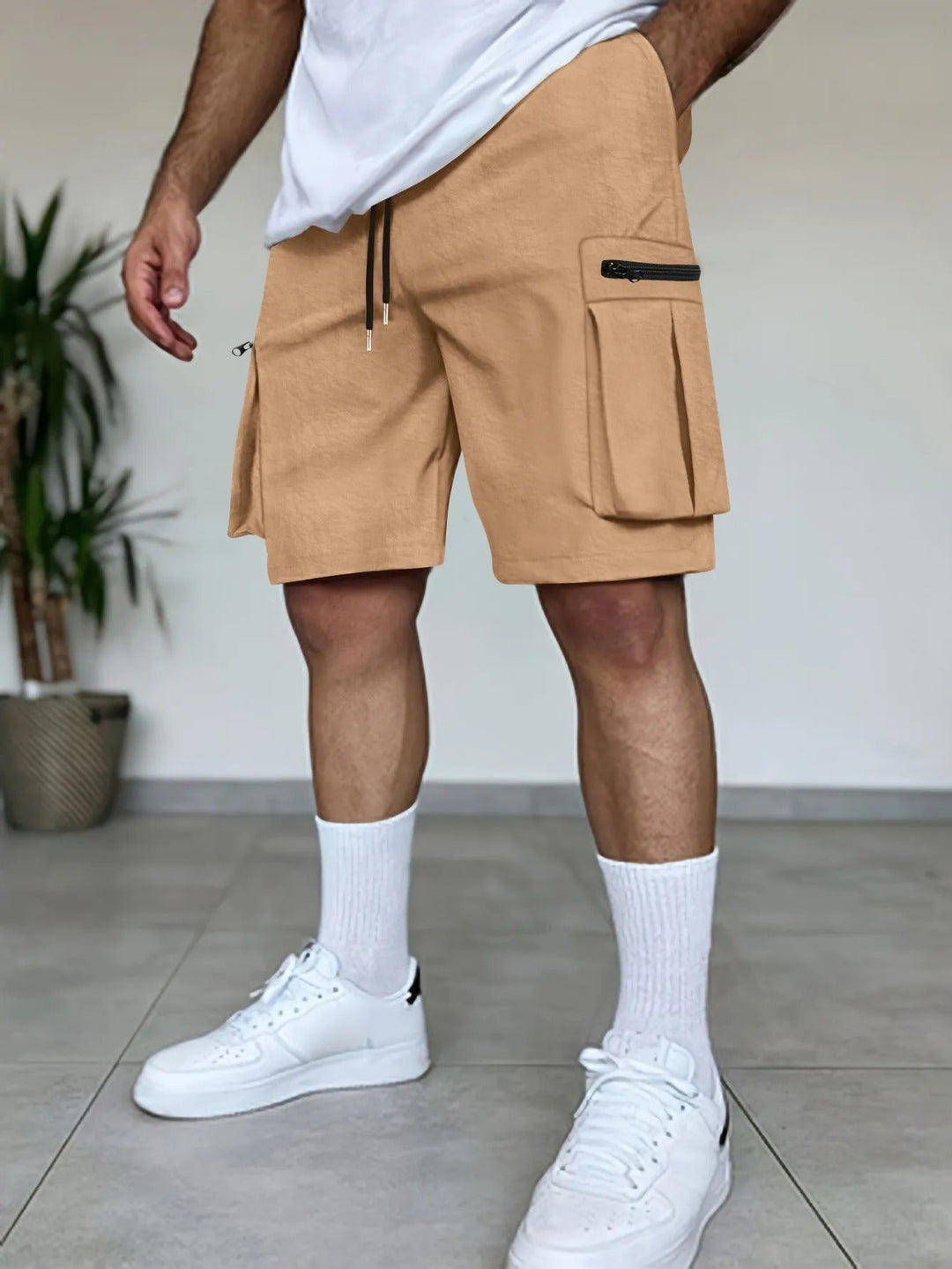 Heren cargoshort utility zakken terracotta kleur - Dakar