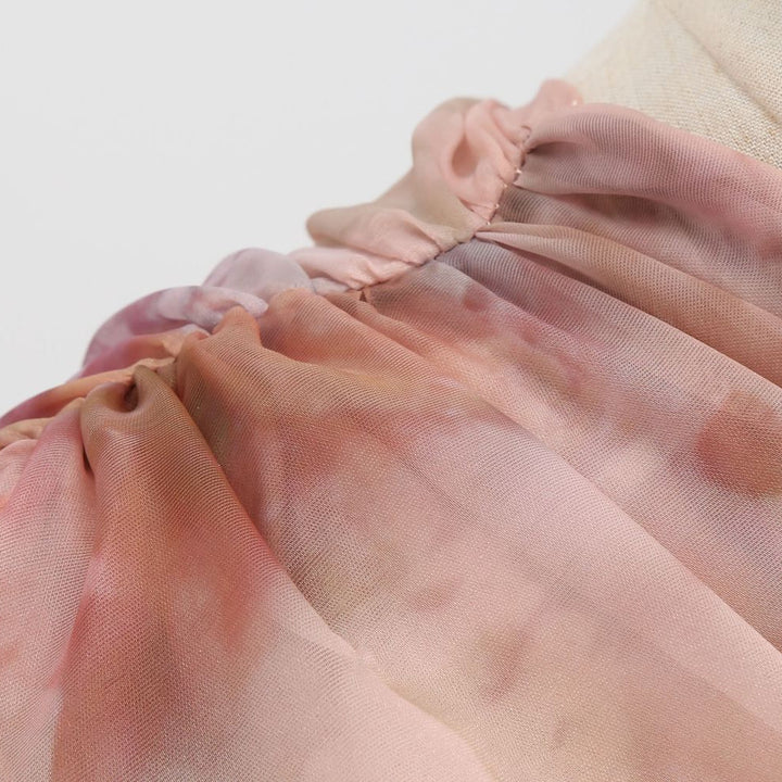 Feestjurk voor dames met korset en sleep op de rug - Elsa