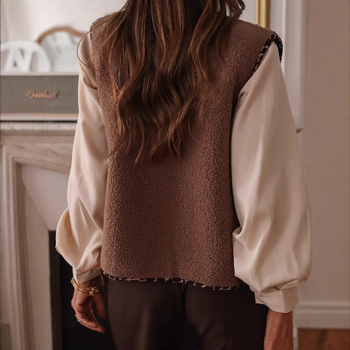 Damesgilet met fleece-effect - Iselya