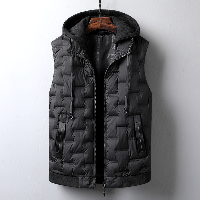 Gewatteerd lichtgewicht gilet met capuchon voor heren - Havel
