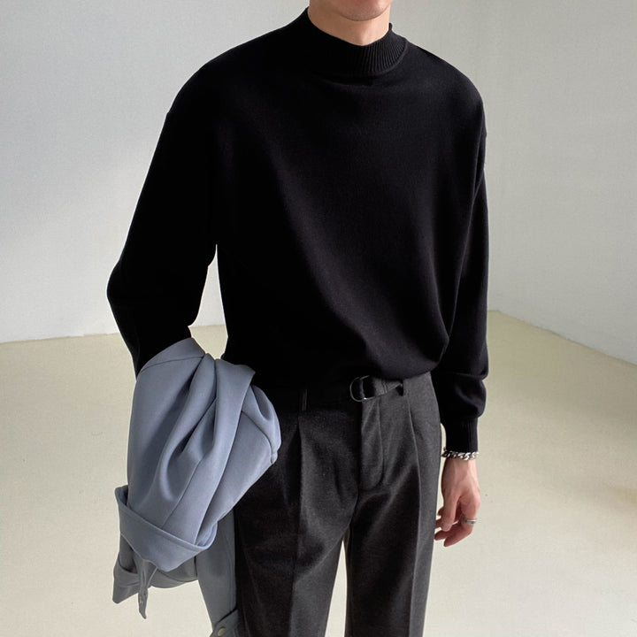 Effen gebreide herentrui - Renwald