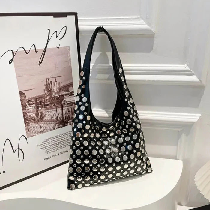 Schoudertas met metallic details - Mariela