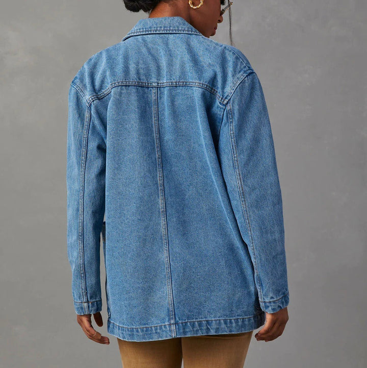 Blazerjasje in gewassen denim voor dames - Yalina