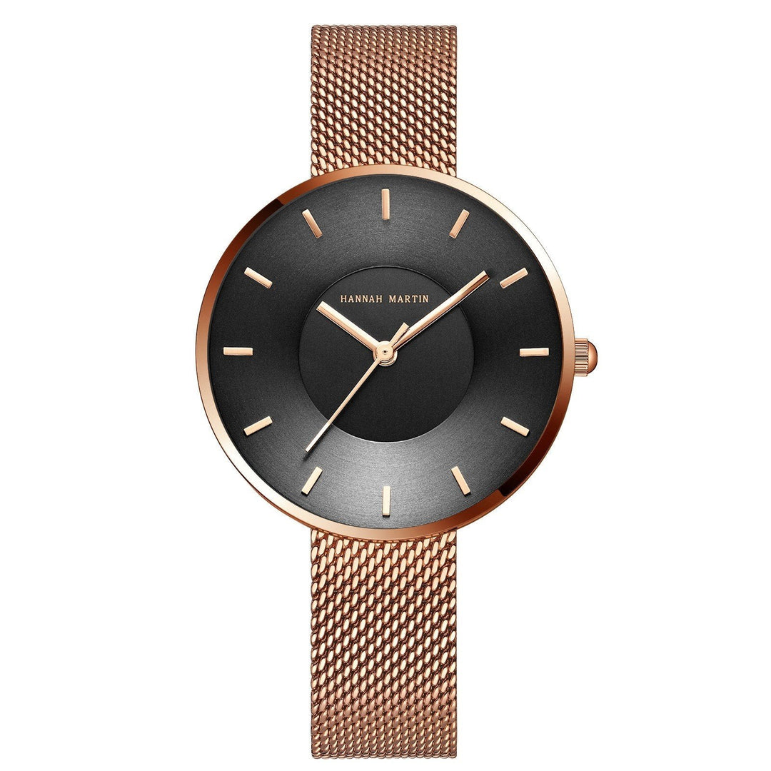 Minimalistisch dameshorloge van mesh met elegant ontwerp