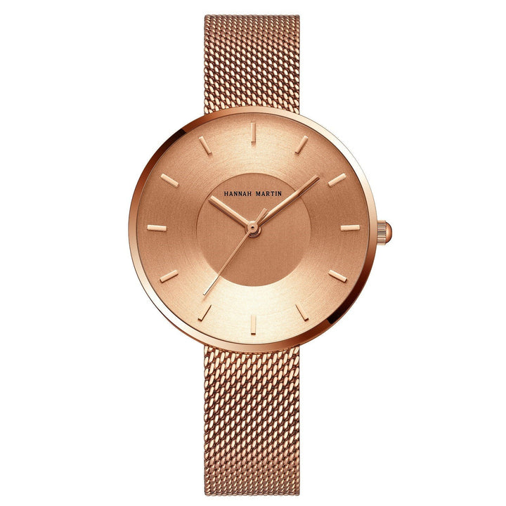 Minimalistisch dameshorloge van mesh met elegant ontwerp