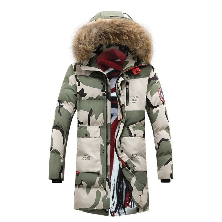 Gewatteerde parka met camouflageprint voor heren - Leonard