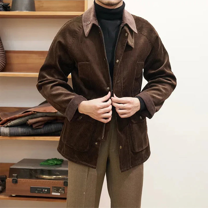 Luxe corduroy herenjack in herfststijl - Robinson
