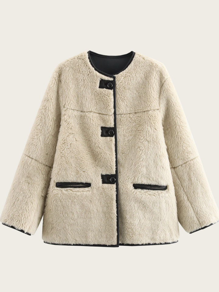 Dames teddyjas met knoopsluiting - Agnes