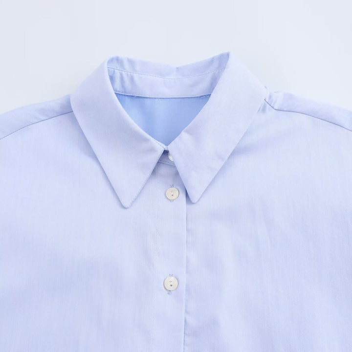 Damesblouse met klassieke kraag en knoopsluiting voor - Mackenzie