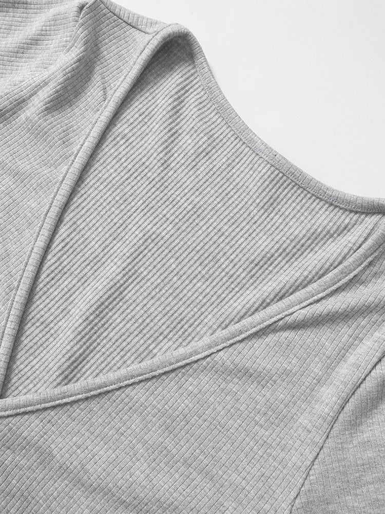 Fanny - Tweedelige set met V-hals en effen broek