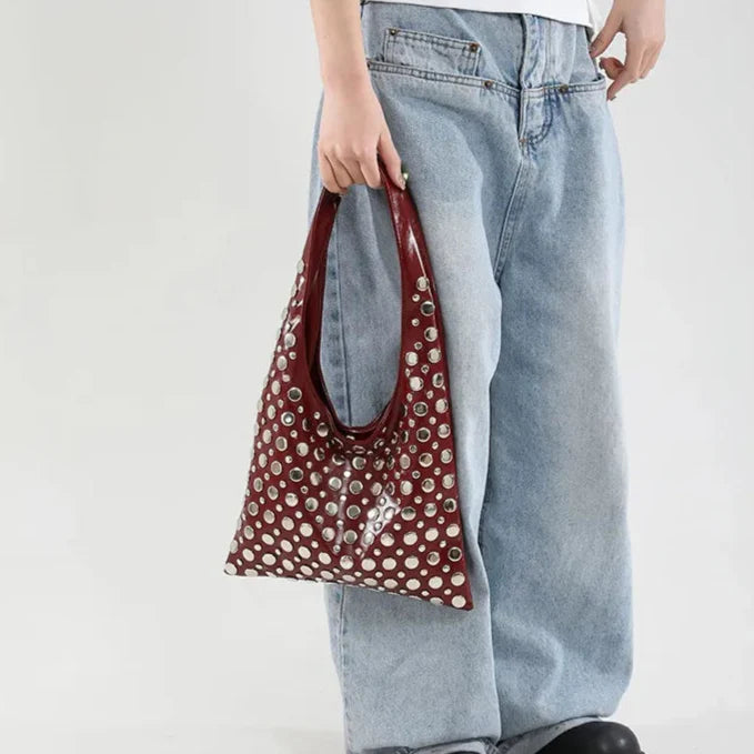 Schoudertas met metallic details - Mariela