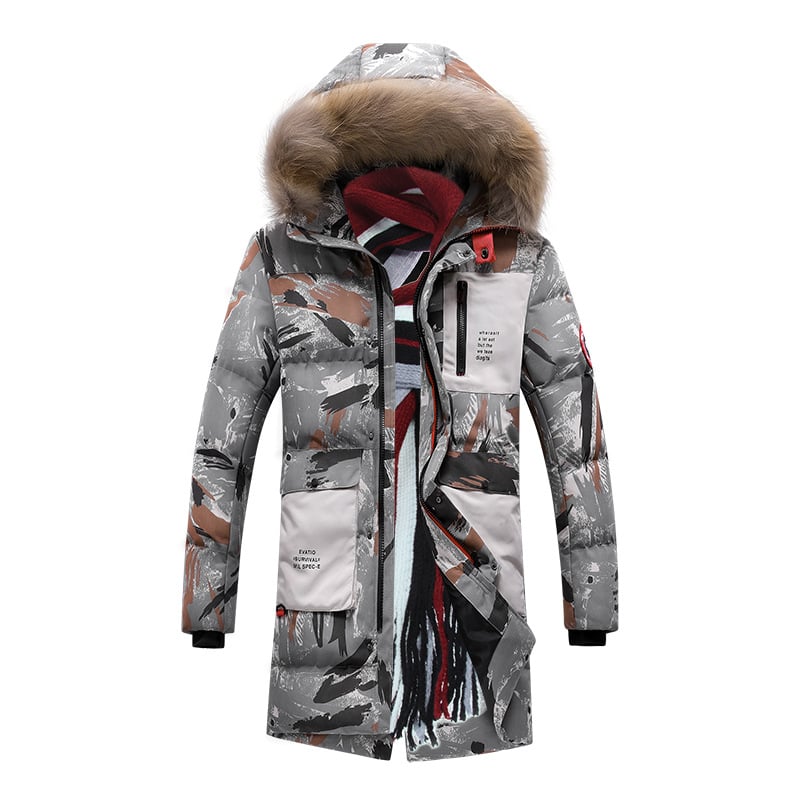 Gewatteerde parka met camouflageprint voor heren - Leonard