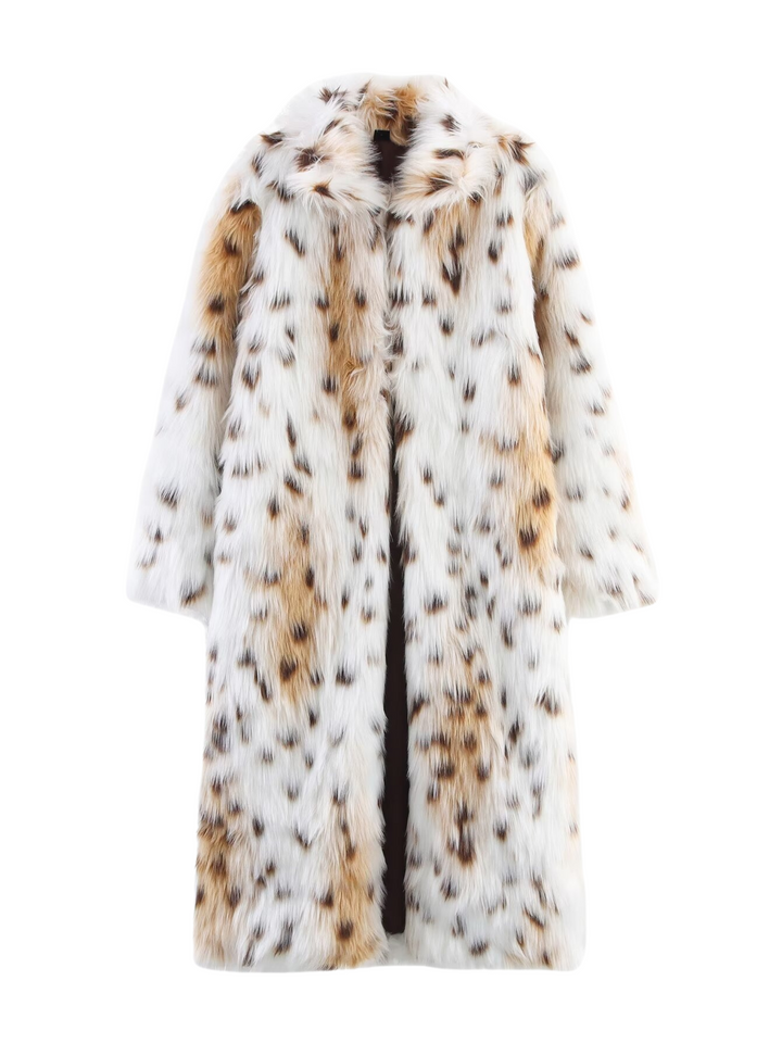 Lange damesjas met synthetische bontrand - Alice