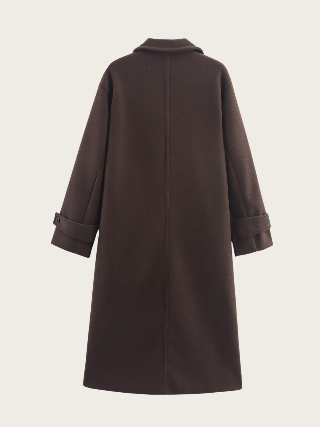 Lange damesjas met klassieke revers - Aleida