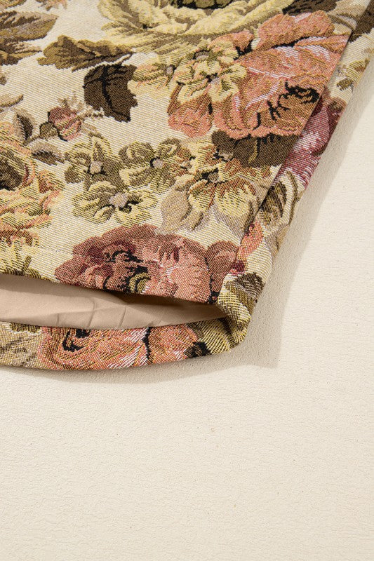 Gebloemd gebreid damesvest - Olyane