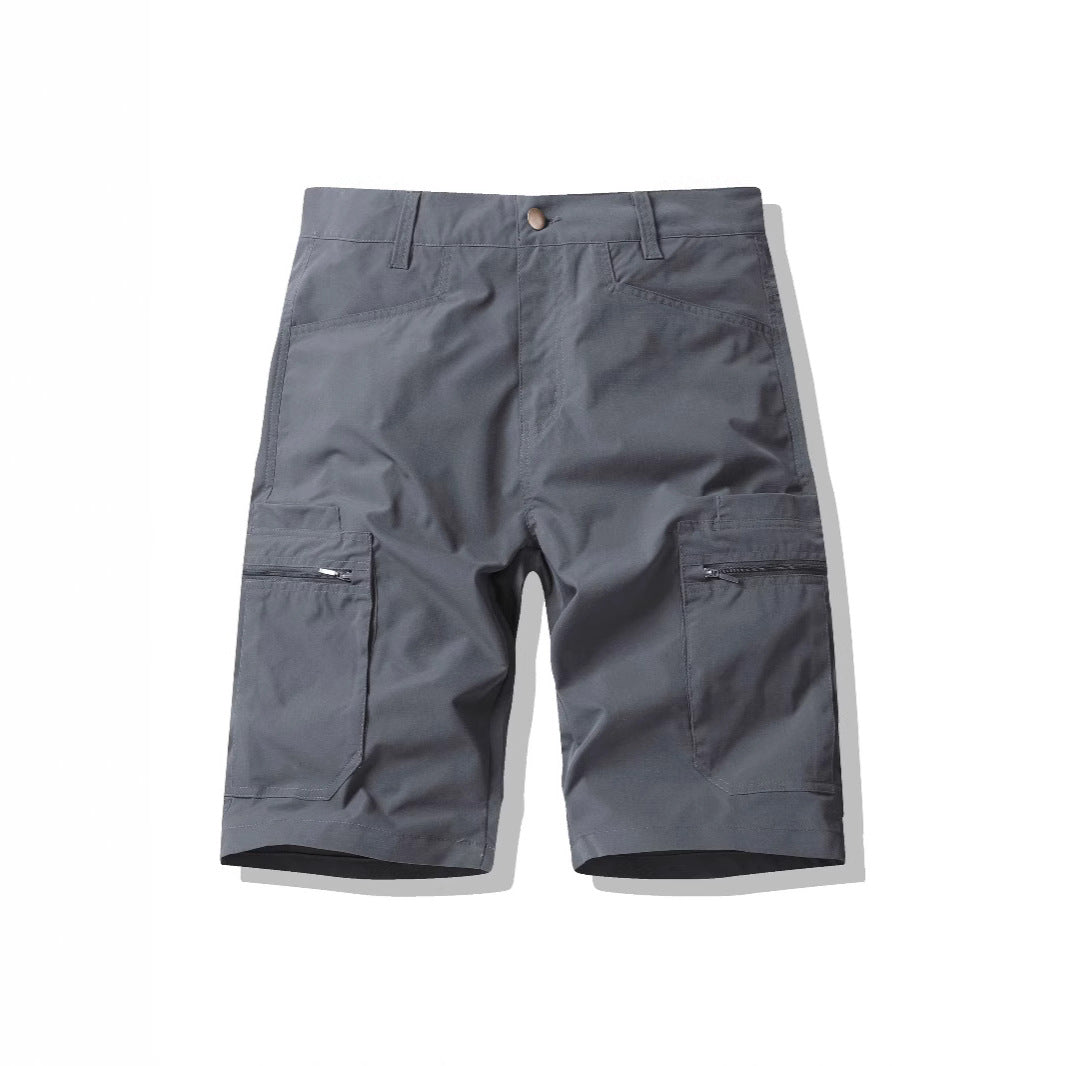 Cargo shorts met zakken en zijrits voor heren - Erling