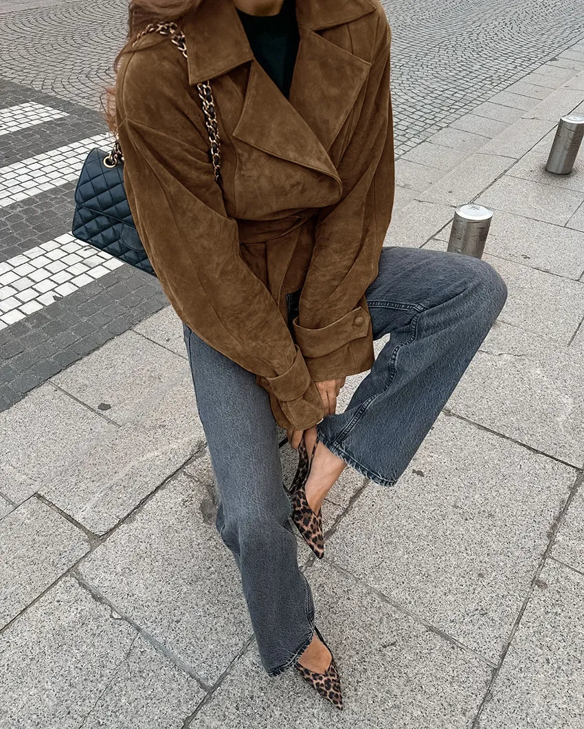 Damesjas met vetersluiting - Kiara