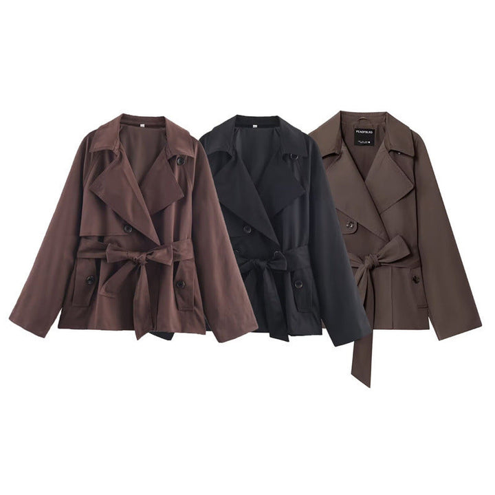 Losvallende korte trenchcoat voor dames - Elayne