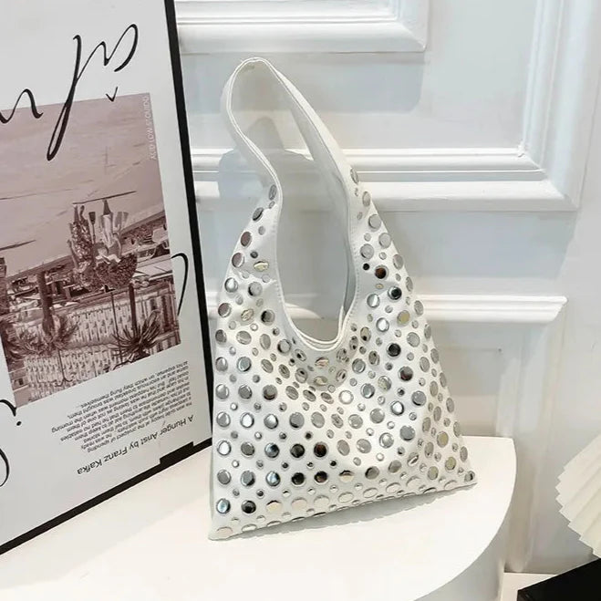 Schoudertas met metallic details - Mariela