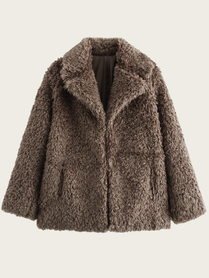 Fleecejas voor dames met brede revers - Daria