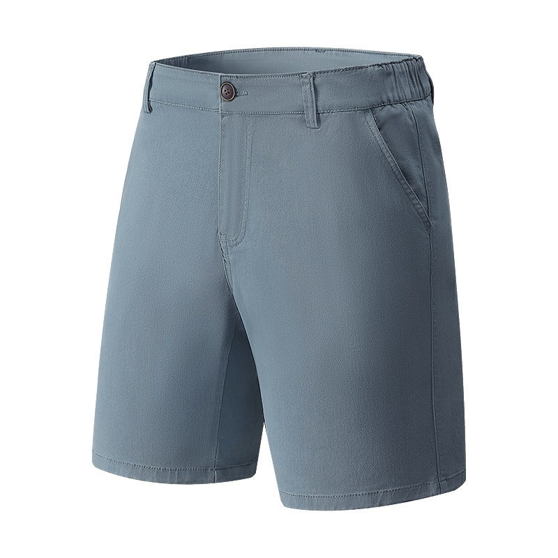 Rechte, casual, geweven stretchshort voor heren - Andrés