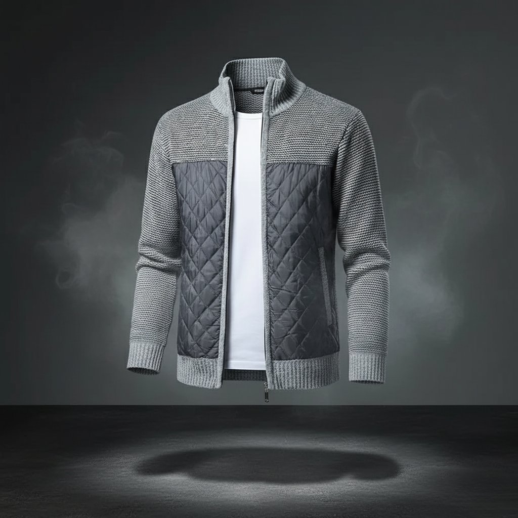 Gewatteerd gebreid herenjack - Foster