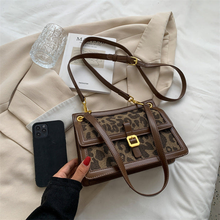 Vierkante tas met luipaardprint - Selinne