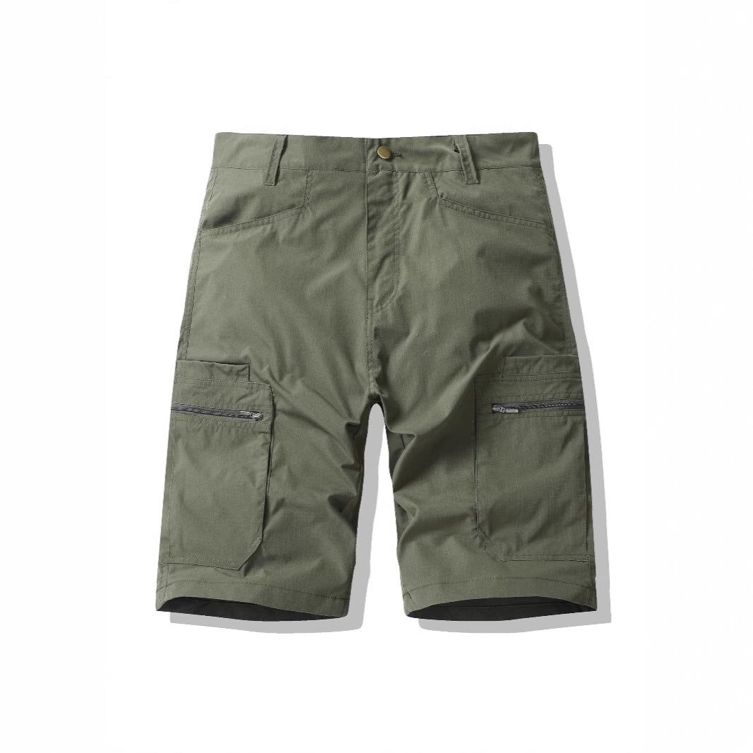 Cargo shorts met zakken en zijrits voor heren - Erling