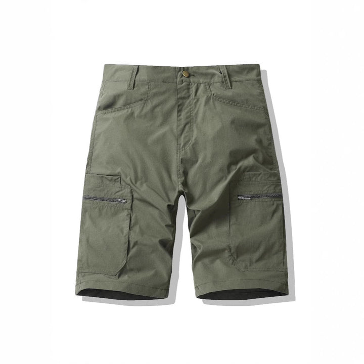 Cargo shorts met zakken en zijrits voor heren - Erling