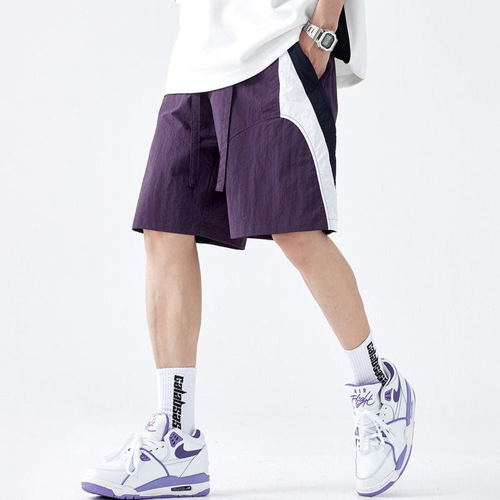 Herenshort met contrasterende panelen in sportstijl - Damien