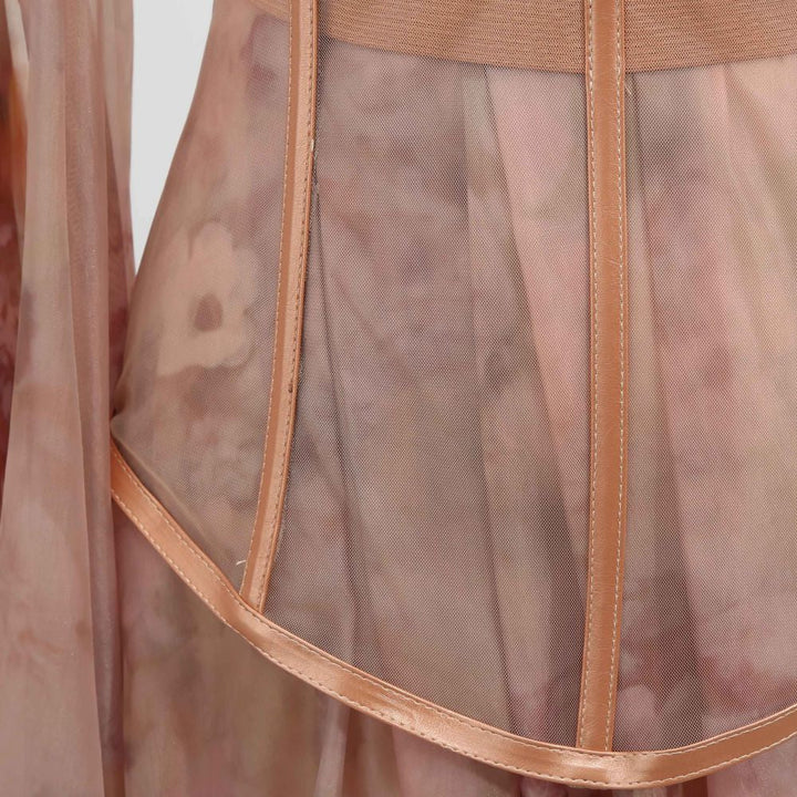 Feestjurk voor dames met korset en sleep op de rug - Elsa