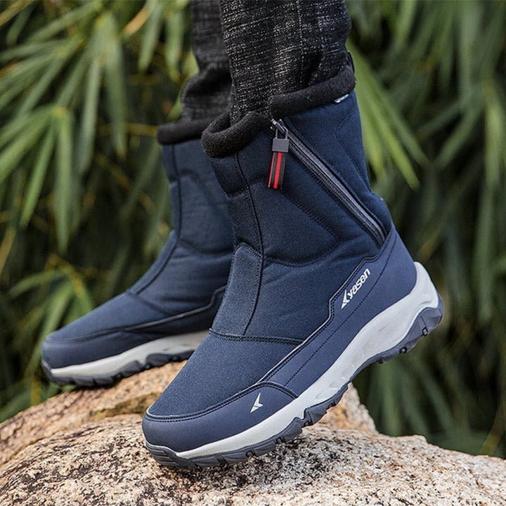 Waterdichte herenlaarzen met zijrits en antislipzool - Rayan