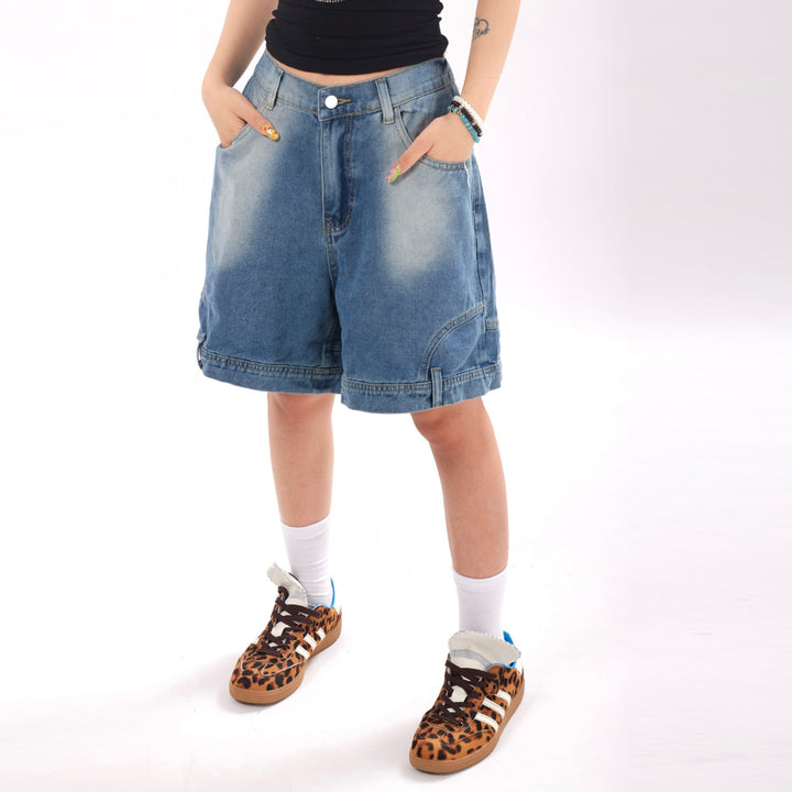 Dames denim shorts met oversized urban stijl ontwerp - Renata