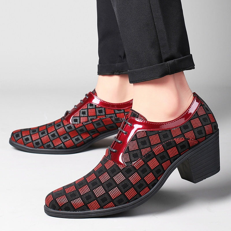 Herenschoenen blokhak spitse teen - Enric