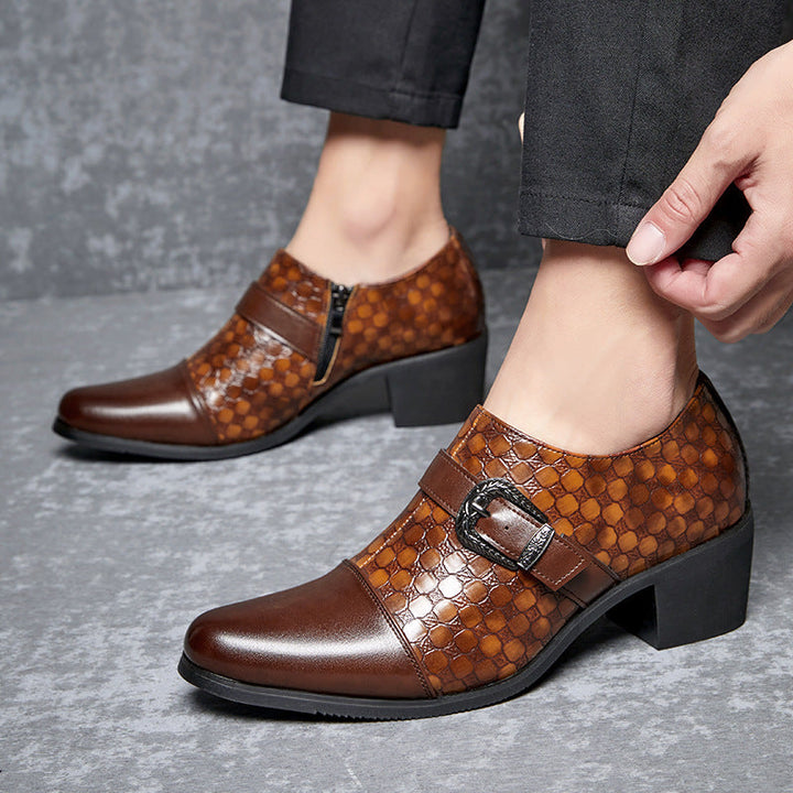 Geklede herenschoenen met rits en gesp - Mirex