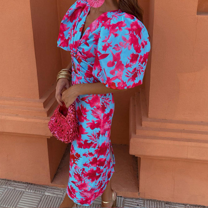 Midi-jurk met bloemenprint voor dames - Amely