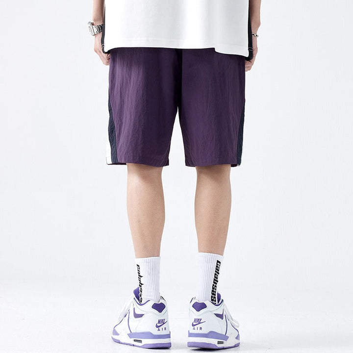 Herenshort met contrasterende panelen in sportstijl - Damien