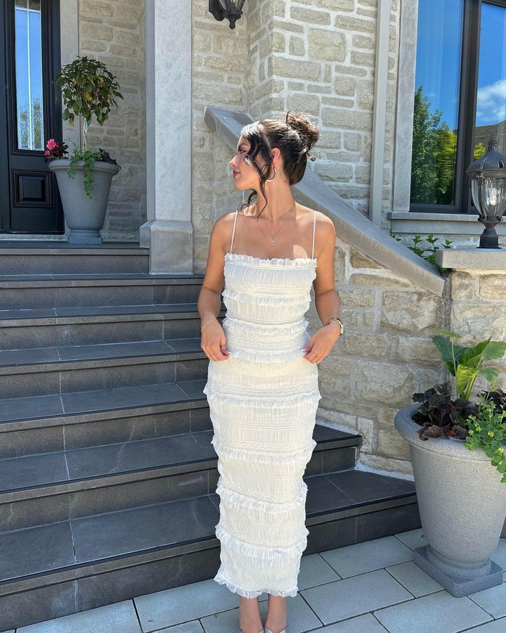 Pame - Mouwloze jurk met ruches