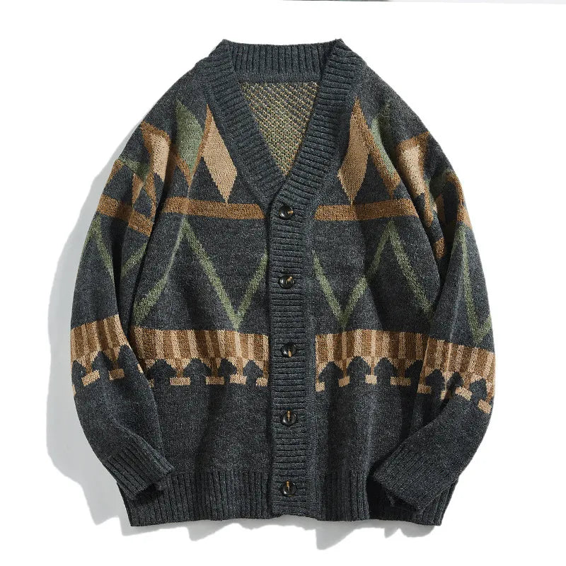 Gebreide cardigan met geometrische print - Alden