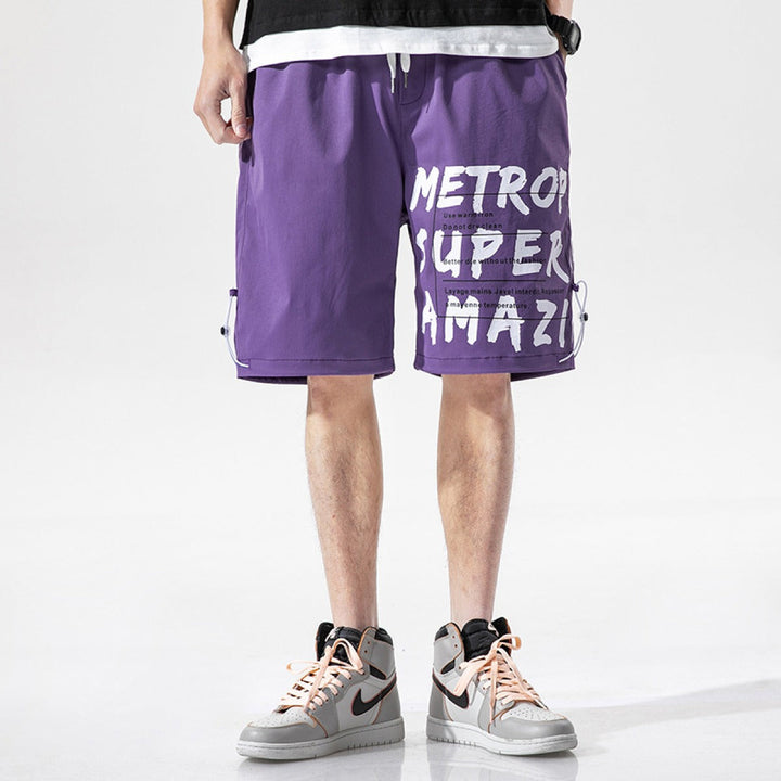 Katoenen herenshort met grafische print - Damien