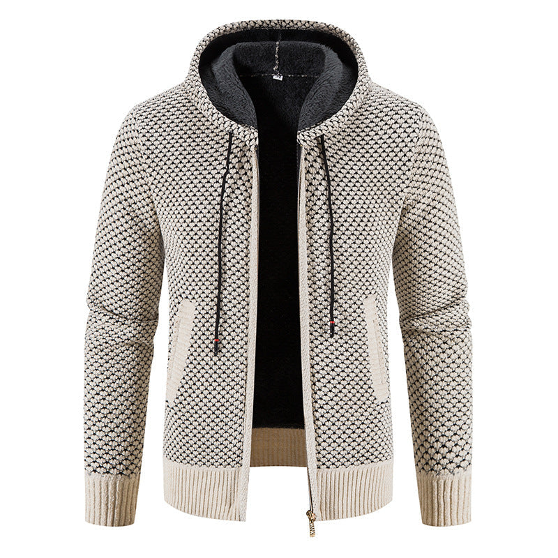 Herencardigan met capuchon en binnenvoering - Rynor