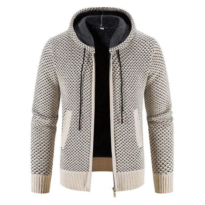 Herencardigan met capuchon en binnenvoering - Rynor