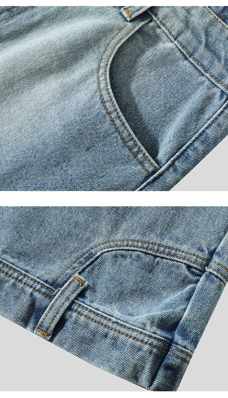 Losvallende denim bermuda voor heren - Hudson