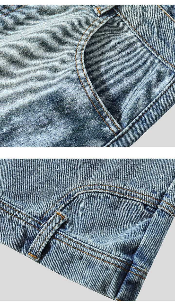 Losvallende denim bermuda voor heren - Hudson